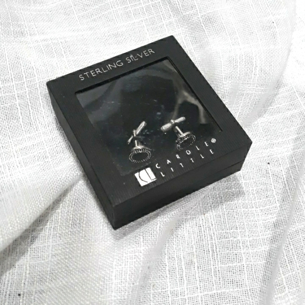 Carole Little sterling silver cufflinks. NWT